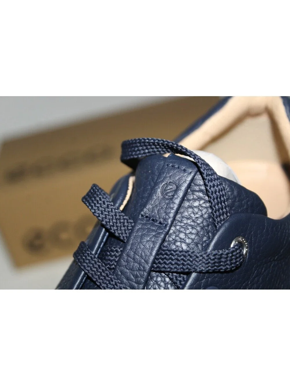 NEW ECCO Golf Street Retro Men's 8-8.5 Leather Waterproof Golf Shoe / Blue